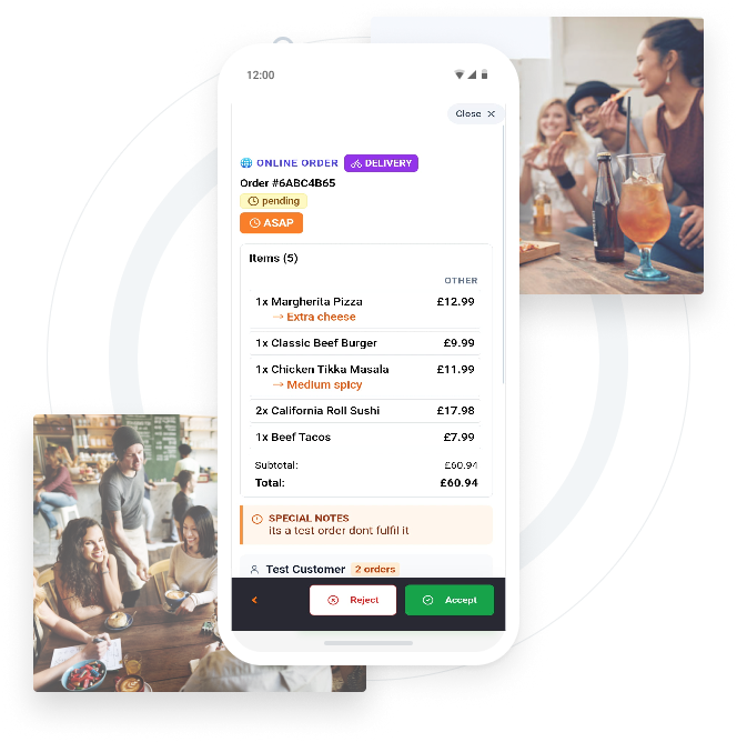 Order taking app 
